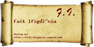 Falk Ifigénia névjegykártya